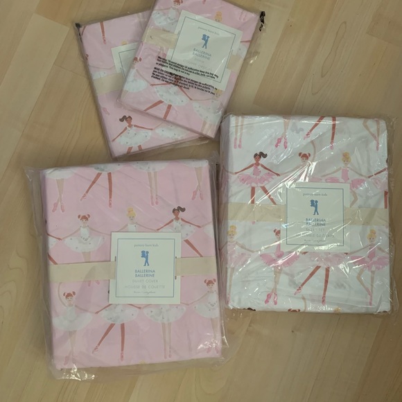 Pottery Barn Ballerina Sheet Duvet Sham Set Twin - Picture 2 of 4